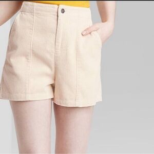 Women's Tan Corduroy Shorts